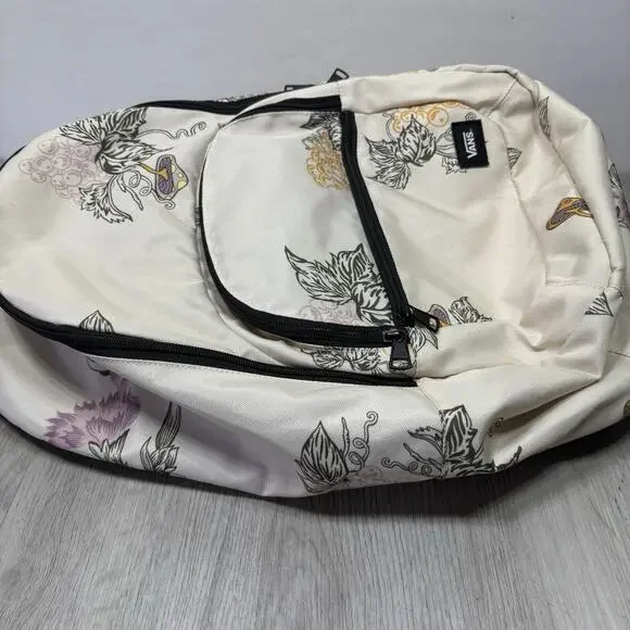 Vans Backpack Grapes Vines Floral Mushroom Adult Size Skateboard Apperal - Picture 7 of 11